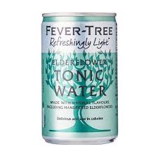 Paramount Fever Tree Elderflower Tonic 150ml bottle, natural elderflower flavor, mixer for cocktails and beverages.