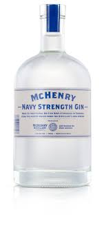 Paramount McHenry Distillery Navy Strength Gin 700ml bottle with label, showcasing dark glass and navy-themed branding.