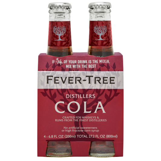 Paramount Fever Tree Distillers Cola non-alcoholic soft drink 200ml bottles, 24-pack for refreshing beverage enjoyment
