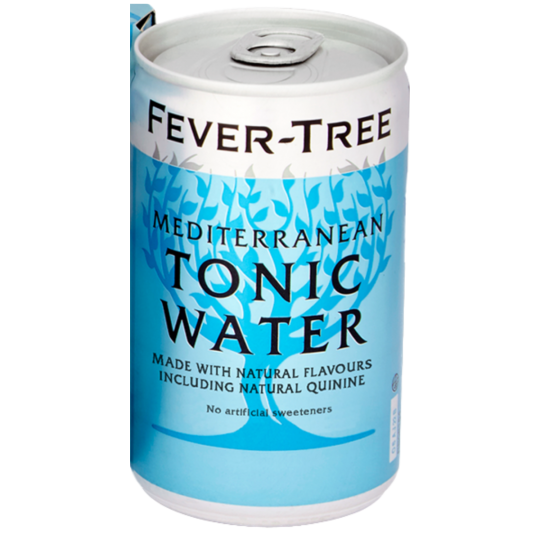 Paramount Fever Tree Mediterranean Tonic Water 150ml bottles, pack of 24, non-alcoholic beverage with natural Mediterranean flavor