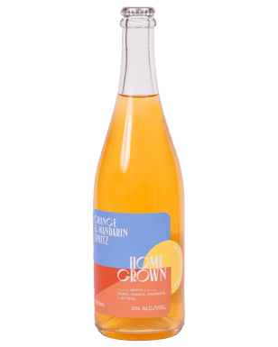 Paramount Home Grown Orange & Mandarin Spritz non-alcoholic beverage in a 750mL bottle, fresh citrus flavor and vibrant label.