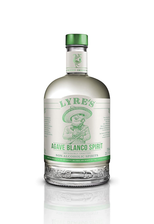 Paramount Lyre'S Agave Blanco non-alcoholic spirit in 700ml bottle, clear liquid with label, suitable for cocktail mixing.