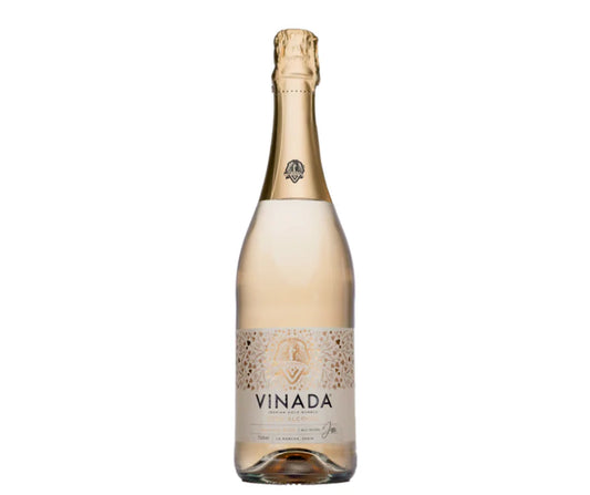 Six bottles of Paramount Vinada Airen non-alcoholic wine in 750ml bottles, with clear view of the bottles and labels.