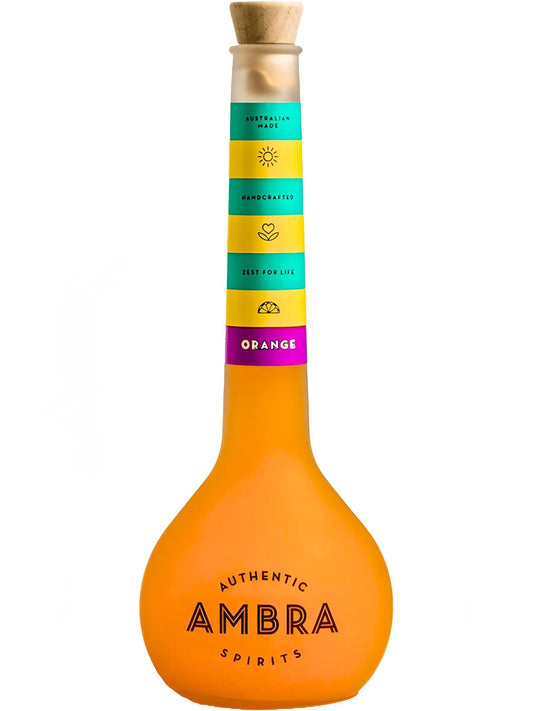 Amber orange liqueur in a 500ml Paramount bottle with a vibrant label and orange hue.