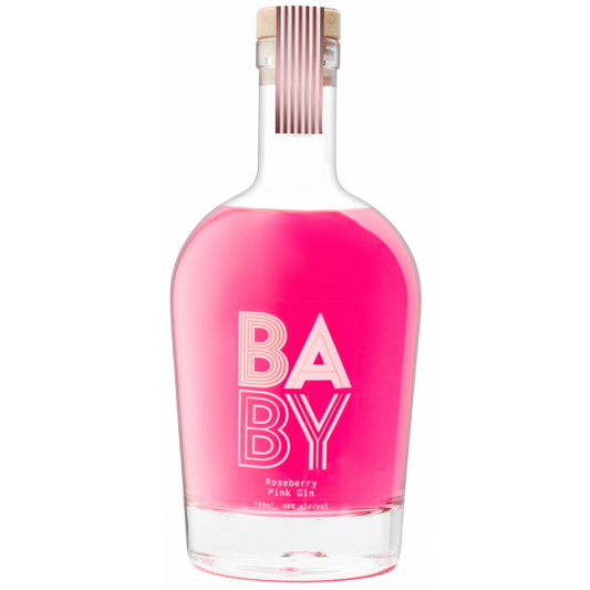 Baby Pink Gin by Paramount, 700mL pink gin bottle with a soft pink hue and elegant label design.
