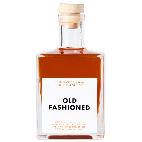 Paramount The Everleigh Bottling Co Old Fashioned premixed cocktail in 500ml bottle with a dark amber liquid, ready to serve.