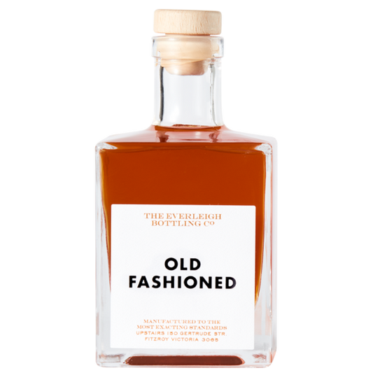 Paramount The Everleigh Bottling Co Old Fashioned premixed cocktail in 500ml bottle with a dark amber liquid, ready to serve.