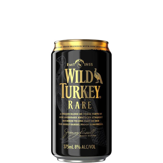 Premixed Wild Turkey Kentucky Straight Bourbon Whiskey and Cola cocktail in 375ml bottles, pack of 24, by Paramount.