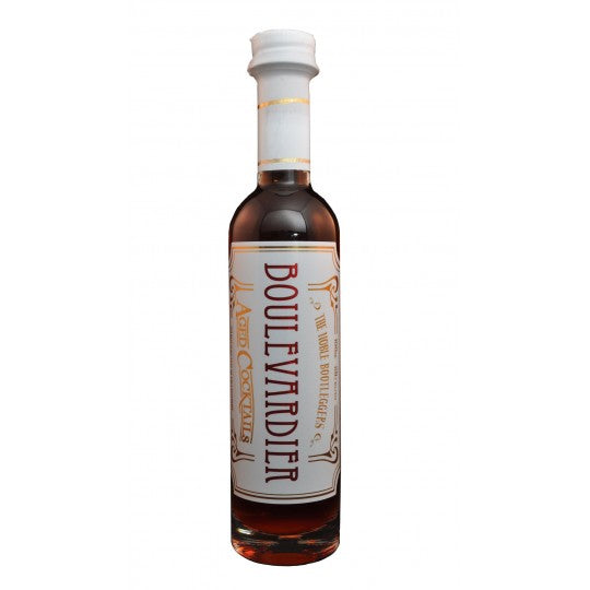 Paramount The Noble Bootleggers Aged Boulevardier premixed cocktail in 100ml bottle, featuring rich whiskey, vermouth, and bitters.