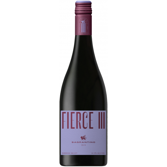 Six bottles of Paramount Fierce III Barossa Valley Sagrantino 2020 red wine in 750ml bottles, showcasing deep red wine in glass bottles.