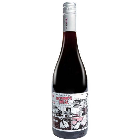 Paramount First Drop Mother's Milk Shiraz 750ml red wine bottle with dark glass and label featuring the wine's name and brand.