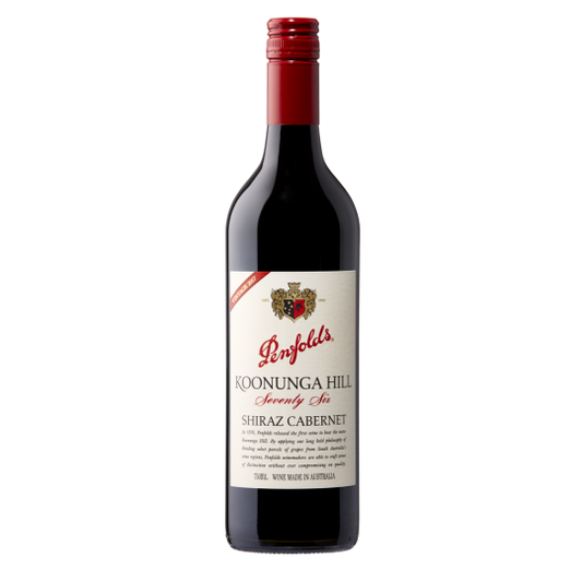 Paramount Penfolds Koonunga 76 Reserve Shiraz Cabernet red wine bottle, 750ml, with label and dark glass design.