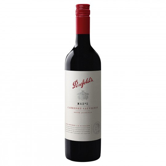 Paramount Penfolds Maxs Cabernet Sauvignon red wine bottle, 750ml, with dark glass and elegant label.