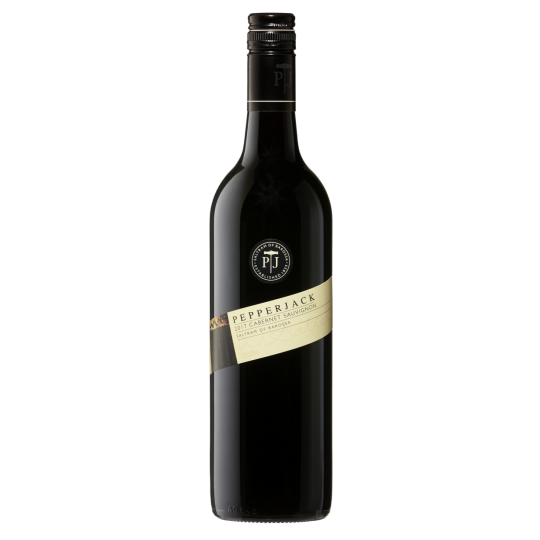 Bottle of Paramount Pepperjack Barossa Cabernet Sauvignon red wine, 750ml, with label showing the wine's name and brand.