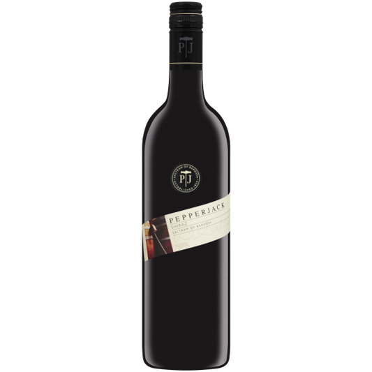 Paramount Pepperjack Barossa Shiraz red wine bottle, 750ml, with dark label and deep red liquid visible inside.