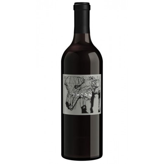 Bottle of Prisoner Wine Co Thorn Merlot red wine by Paramount, 750ml, with a dark label and elegant design.