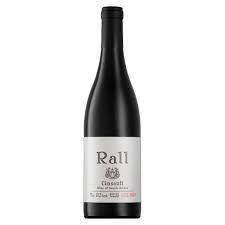 Bottle of Paramount Rall Cinsault 2021 red wine in a 750ml glass bottle, with a dark red liquid inside.