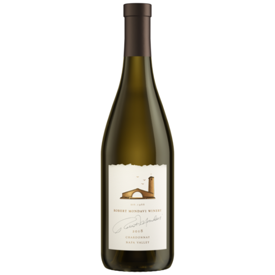 Bottle of Paramount Robert Mondavi Napa Chardonnay 2018, 750ml, with a label featuring the wine's name and elegant design.