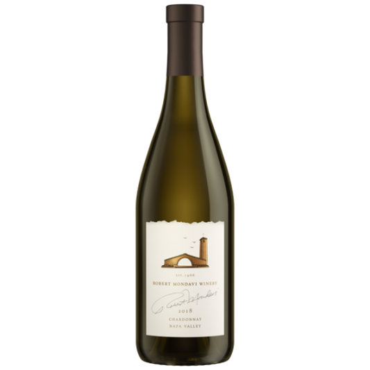 Bottle of Paramount Robert Mondavi Napa Chardonnay 2018, 750ml, with a label featuring the wine's name and elegant design.