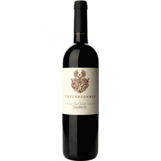 Paramount Tiefenbrunner Lagrein Castel Turmhof DOC red wine in a 750ml bottle, showcasing deep red color and elegant label.
