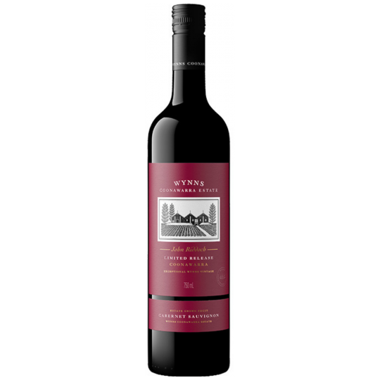 Bottle of Wynns John Riddoch Cabernet Sauvignon 2018 red wine by Paramount, showcasing the label and dark glass bottle.
