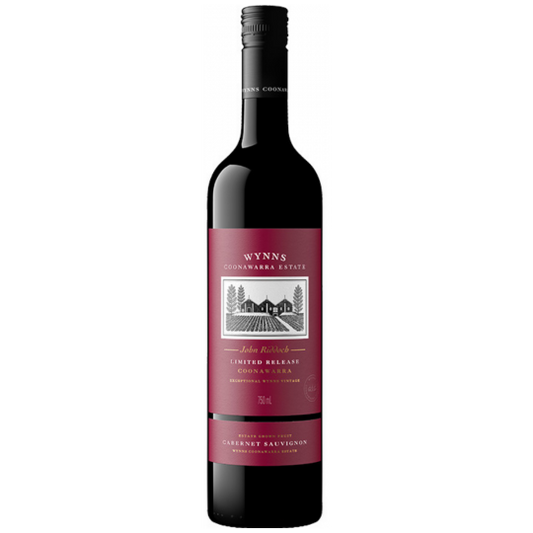 Bottle of Wynns John Riddoch Cabernet Sauvignon 2018 red wine by Paramount, showcasing the label and dark glass bottle.