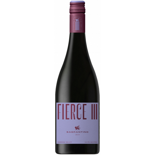 Six bottles of Paramount Fierce III Barossa Valley Sagrantino 2020 Reposado wine in 750ml bottles, arranged in a pack.