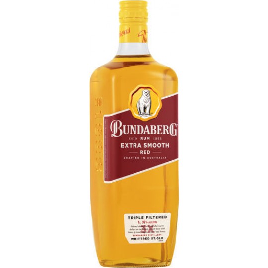 Paramount Bundaberg Red Rum 1 Litre bottle with label and dark amber liquid visible in the image.