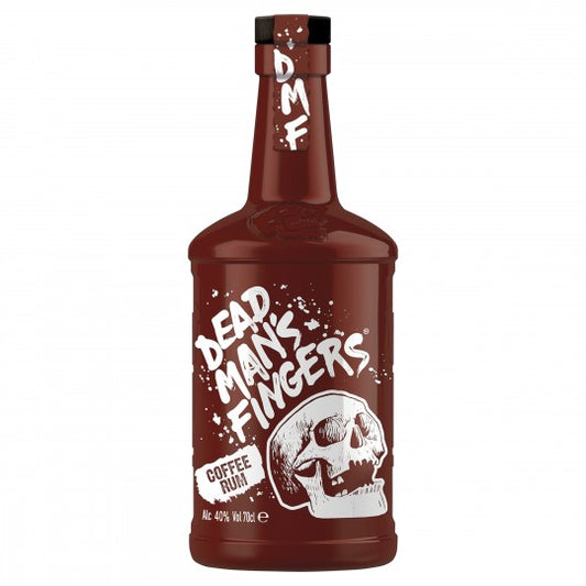 Bottle of Paramount Dead Man's Fingers Coffee Rum 700mL with label featuring a dark design and coffee-themed imagery.