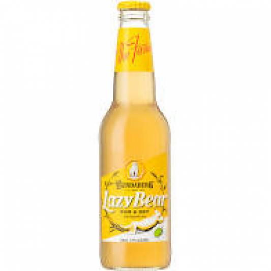 24-pack of Paramount Bundaberg Lazy Bear Rum & Dry premixed cans, 330ml each, ready-to-drink rum beverage display