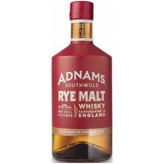 Bottle of Paramount Adnams Rye Malt English Whisky, 700ml, showcasing the rye whiskey with its label and amber color.