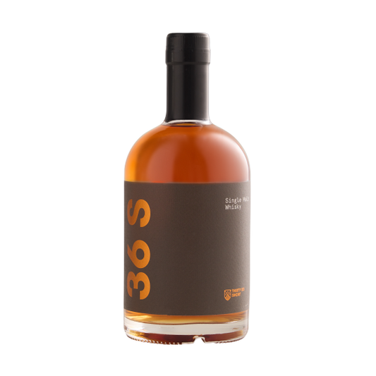 Bottle of Paramount 36 Short Single Malt Whisky 500ml with label and packaging in the image.