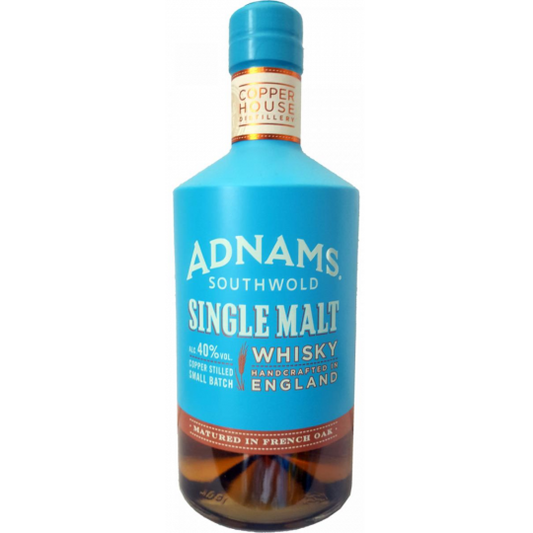 Bottle of Paramount Adnams Single Malt English Whisky 700ml with label and packaging details.