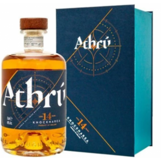 Paramount Athru Knocknarea 14 Year Old Irish Whiskey bottle, 700ml, featuring a single malt with a rich amber color.