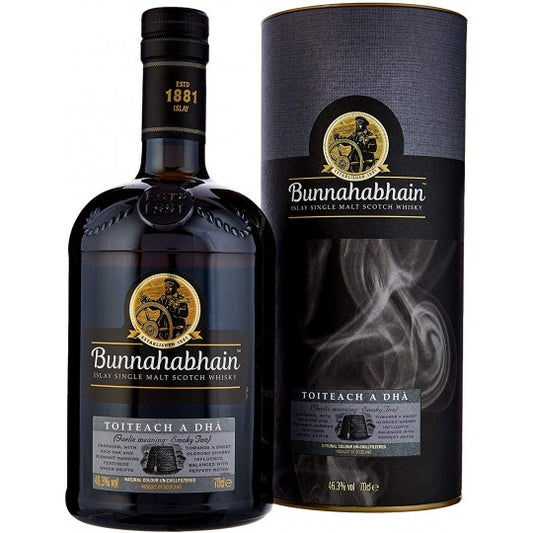 Bunnahabhain Toiteach A Dha Islay Single Malt Scotch Whisky 700ml bottle with label and packaging, from Paramount.
