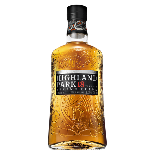 Paramount Highland Park 18 Year Old Single Malt Scotch Whisky bottle, 700ml, with label and packaging details visible.