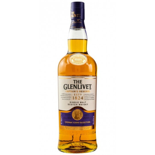 Bottle of Paramount Glenlivet Founder's Reserve Single Malt Scotch Whisky 700ml with label and packaging detail