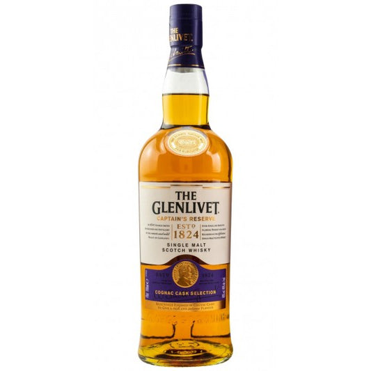 Bottle of Paramount Glenlivet Founder's Reserve Single Malt Scotch Whisky 700ml with label and packaging detail