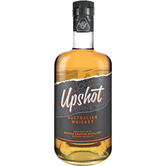 Paramount Whipper Snapper Distillery Upshot Australian single malt whiskey 700ml bottle with label and packaging.