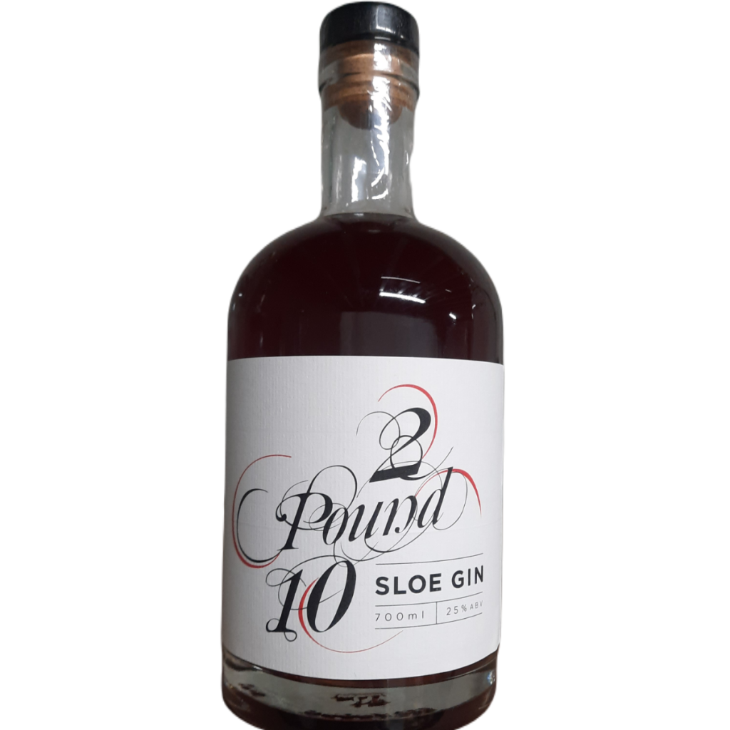 Paramount 700ml bottle of 2-pound 10 Sloe Gin, a rich dark spirit with deep berry flavor in a glass bottle.