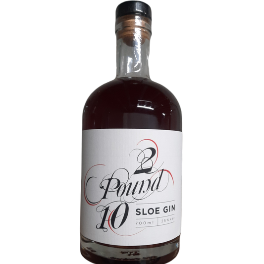 Paramount 700ml bottle of 2-pound 10 Sloe Gin, a rich dark spirit with deep berry flavor in a glass bottle.