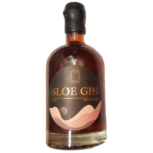 Paramount Camden Valley Distillery Sloe Gin 500ml bottle with elegant label and deep red hue, showcasing a premium gin product.