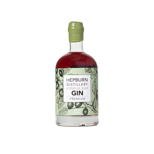 Paramount Hepburn Distillery Lyonville Sloe Gin 500ml bottle, featuring deep red liquid and elegant label design.
