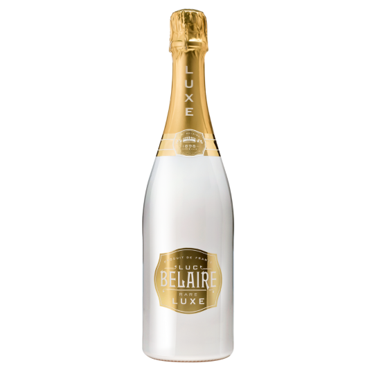 Sparkling white wine in a 750ml bottle from Luc Belaire Luxe NV by Paramount, with a sleek label and elegant presentation