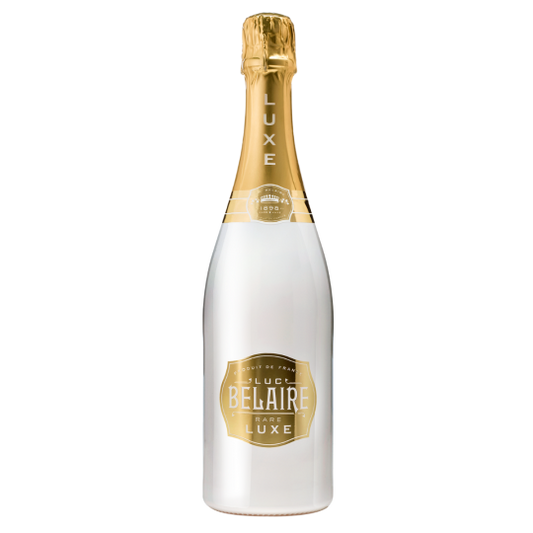 Sparkling white wine in a 750ml bottle from Luc Belaire Luxe NV by Paramount, with a sleek label and elegant presentation