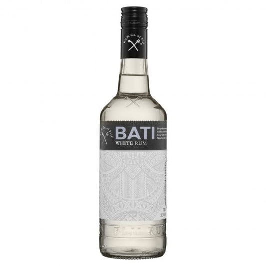 Paramount Bati 2 Year Old White Spiced Rum bottle, 700ml, with clear label and glass bottle, on a neutral background.