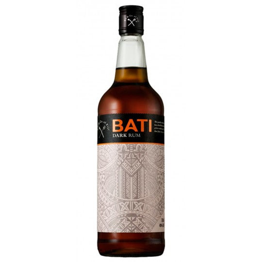 Paramount Bati Dark Rum 2 Year Old, 700ml spiced rum bottle with dark label and vintage design.