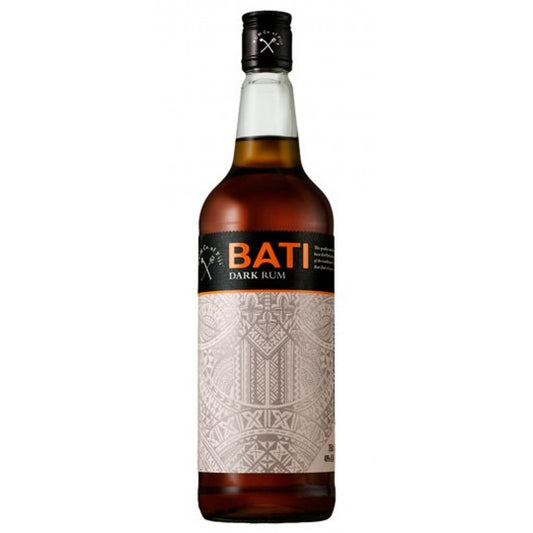 Paramount Bati Dark Rum 2 Year Old, 700ml spiced rum bottle with dark label and vintage design.