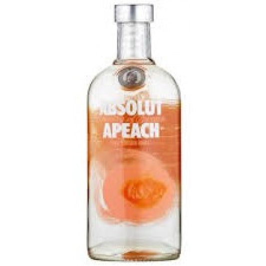 Paramount Absolut Vodka Peach 700ml bottle with clear label and peach flavor, displayed on a plain background.