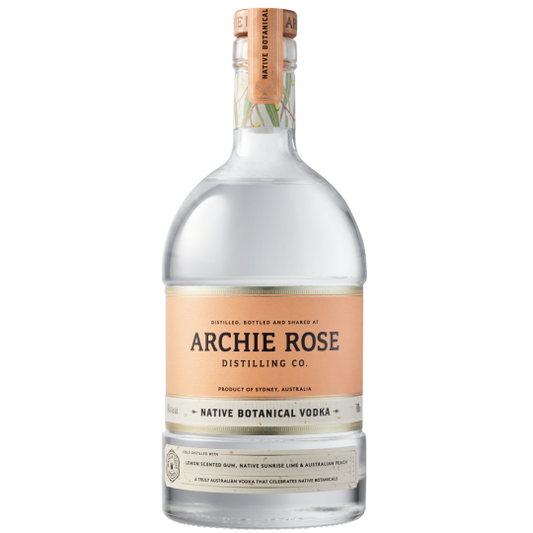 Paramount Archie Rose Native Botanical Vodka 700ml bottle with botanical infusion, clear glass bottle, and label details.